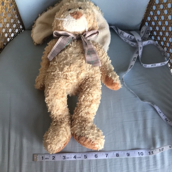 Vintage 2005 TY Classics beige silk bunny beanbag curly plush rabbit Easter kids - Picture 12 of 12